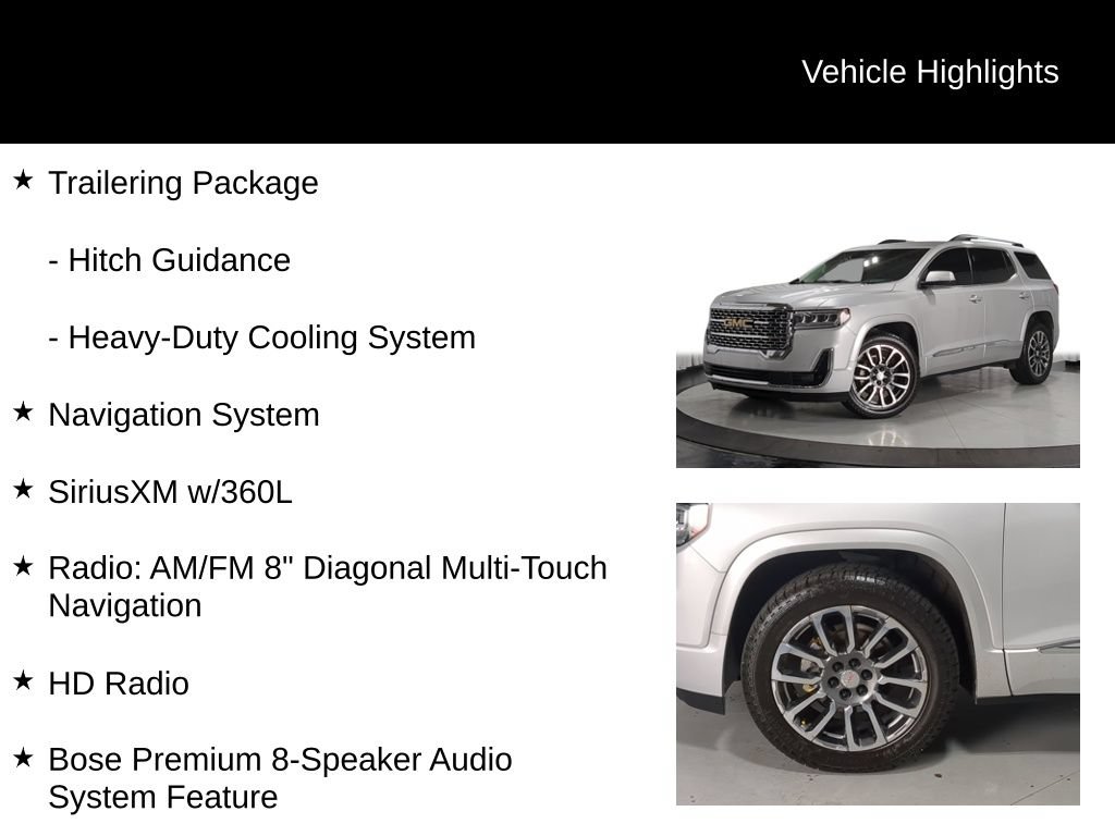 Used 2020 GMC Acadia Denali w/ Technology Package AWD/4WD image 25
