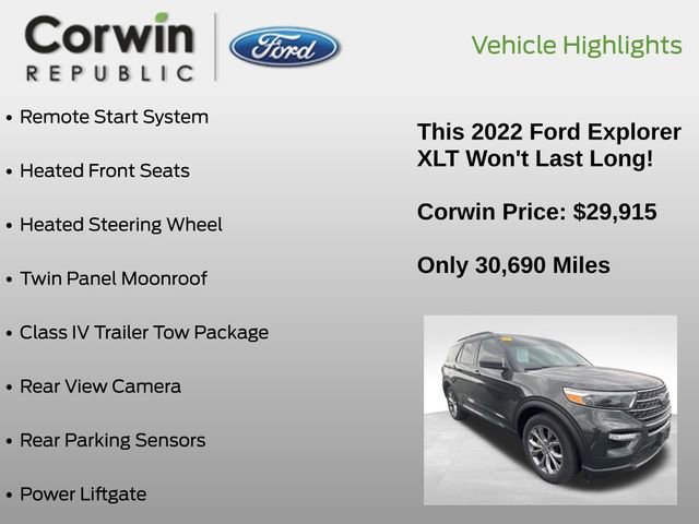 Used 2022 Ford Explorer XLT w/ Equipment Group 202A image 7
