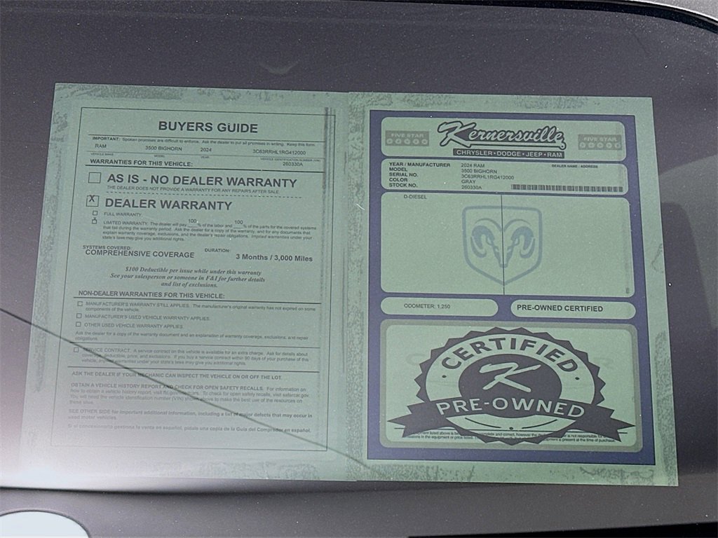 Used 2024 RAM 3500 Big Horn w/ Night Edition image 38