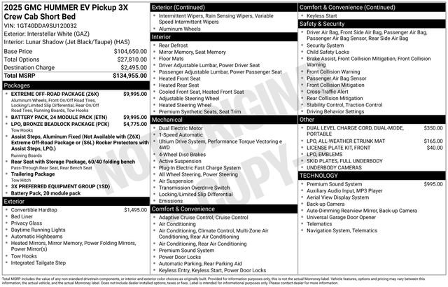New 2025 GMC Hummer EV 3X w/ Battery Pack, 24 Module Pack image 28