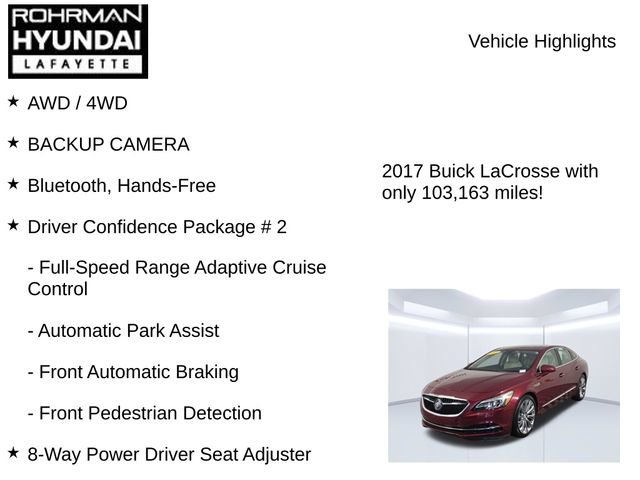 Used 2017 Buick LaCrosse Premium w/ Driver Confidence Package #2 AWD/4WD image 8