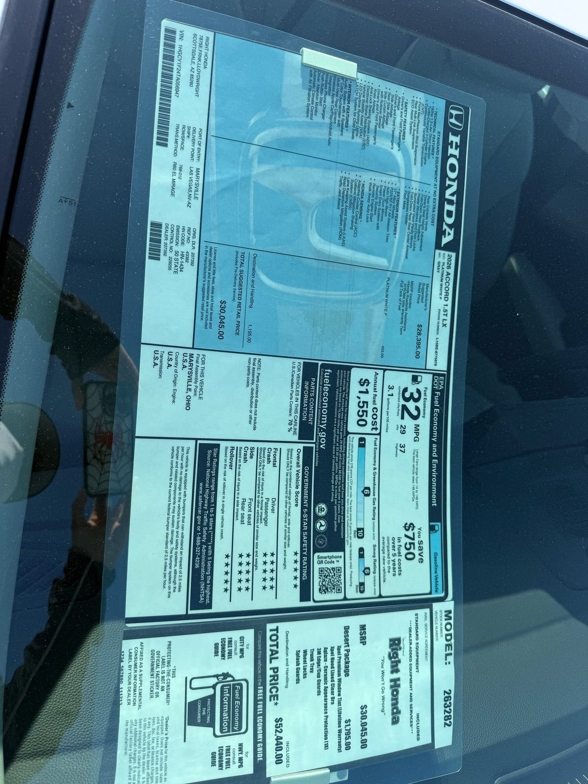 New 2026 Honda Accord LX image 33