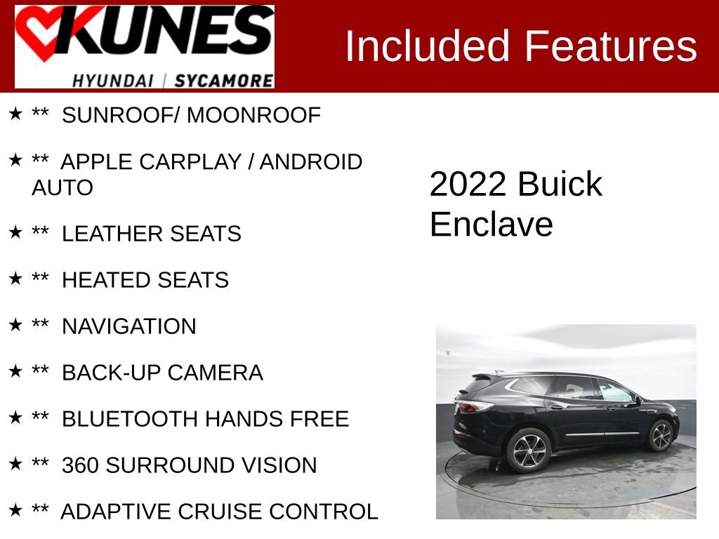 Used 2022 Buick Enclave Essence w/ Experience Buick Package image 2