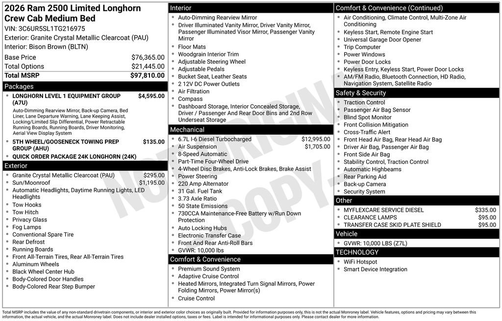 New 2026 RAM 2500 Limited image 2