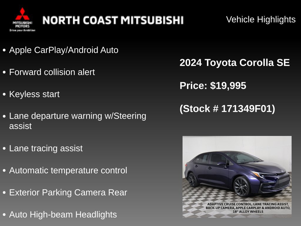 Used 2024 Toyota Corolla SE FWD image 2