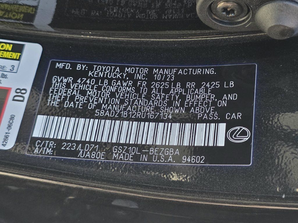 Certified 2024 Lexus ES 350 w/ Premium Package FWD image 3