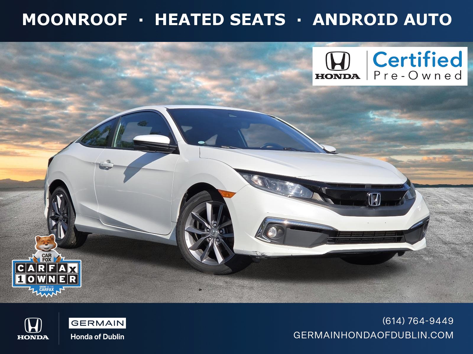 Certified 2019 Honda Civic EX