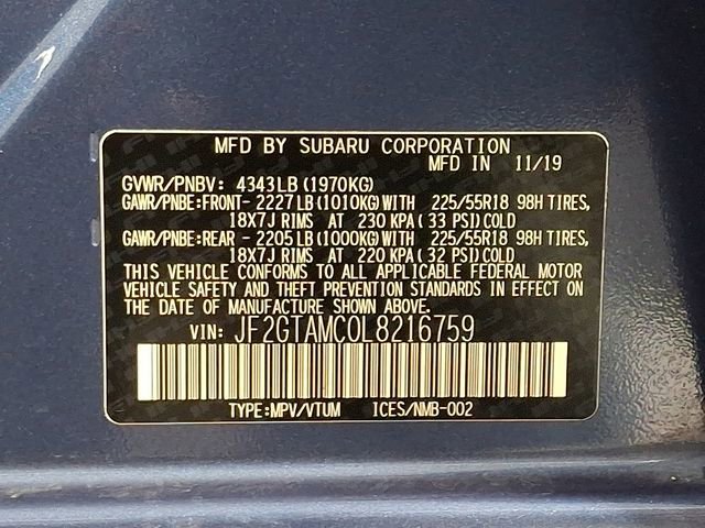 Used 2020 Subaru Crosstrek 2.0i Limited w/ Moonroof Package image 27