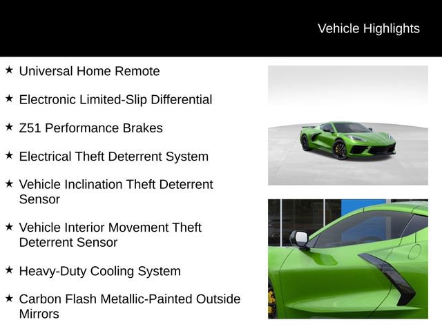 New 2026 Chevrolet Corvette Stingray Preferred Cpe w/ Z51 Performance Package image 16