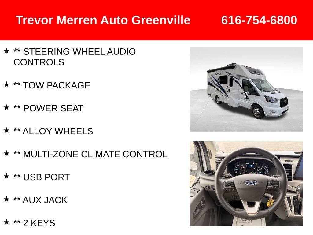 Used 2023 Ford Transit 350 Low Roof DRW AWD w/ Motorhome Prep Package image 14