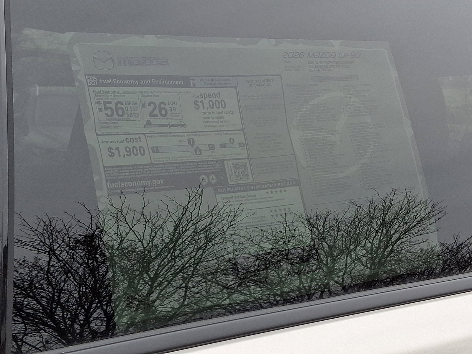 New 2026 MAZDA CX-90 Plug-In Hybrid w/Premium Sport image 12