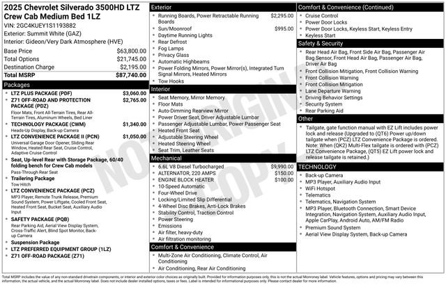 Used 2025 Chevrolet Silverado 3500 LTZ w/ LTZ Plus Package AWD/4WD image 30
