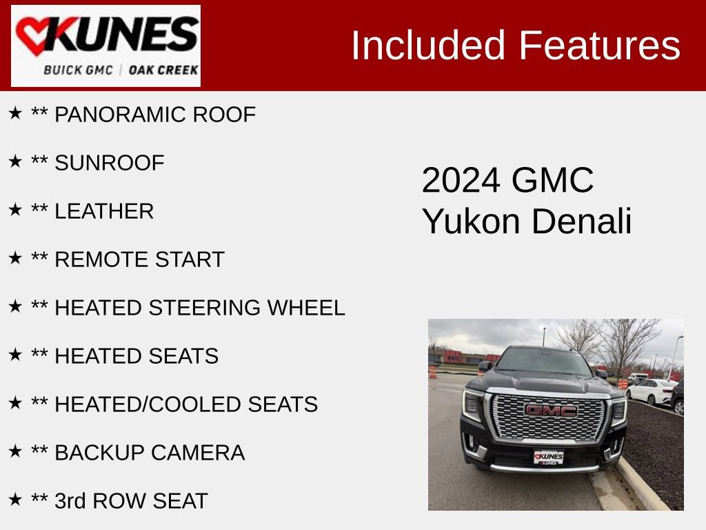 Used 2024 GMC Yukon Denali w/ Advanced Technology Package AWD/4WD image 2