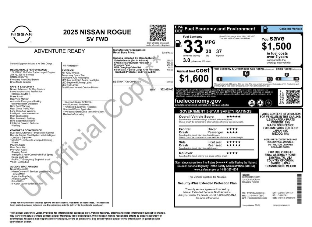 Used 2025 Nissan Rogue SV image 4