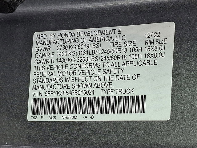 Used 2023 Honda Ridgeline RTL image 27