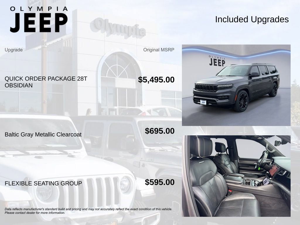 Used 2024 Jeep Grand Wagoneer L Series II w/ Quick Order Packagew 28T image 4