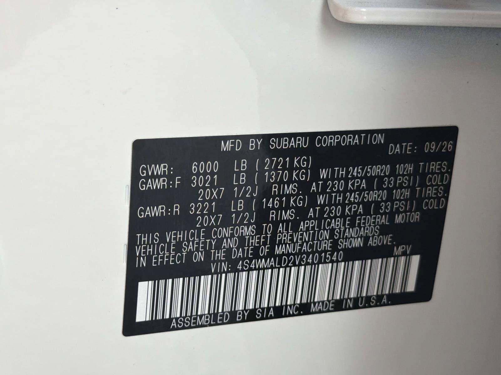 New 2027 Subaru Ascent Onyx Edition AWD/4WD image 26