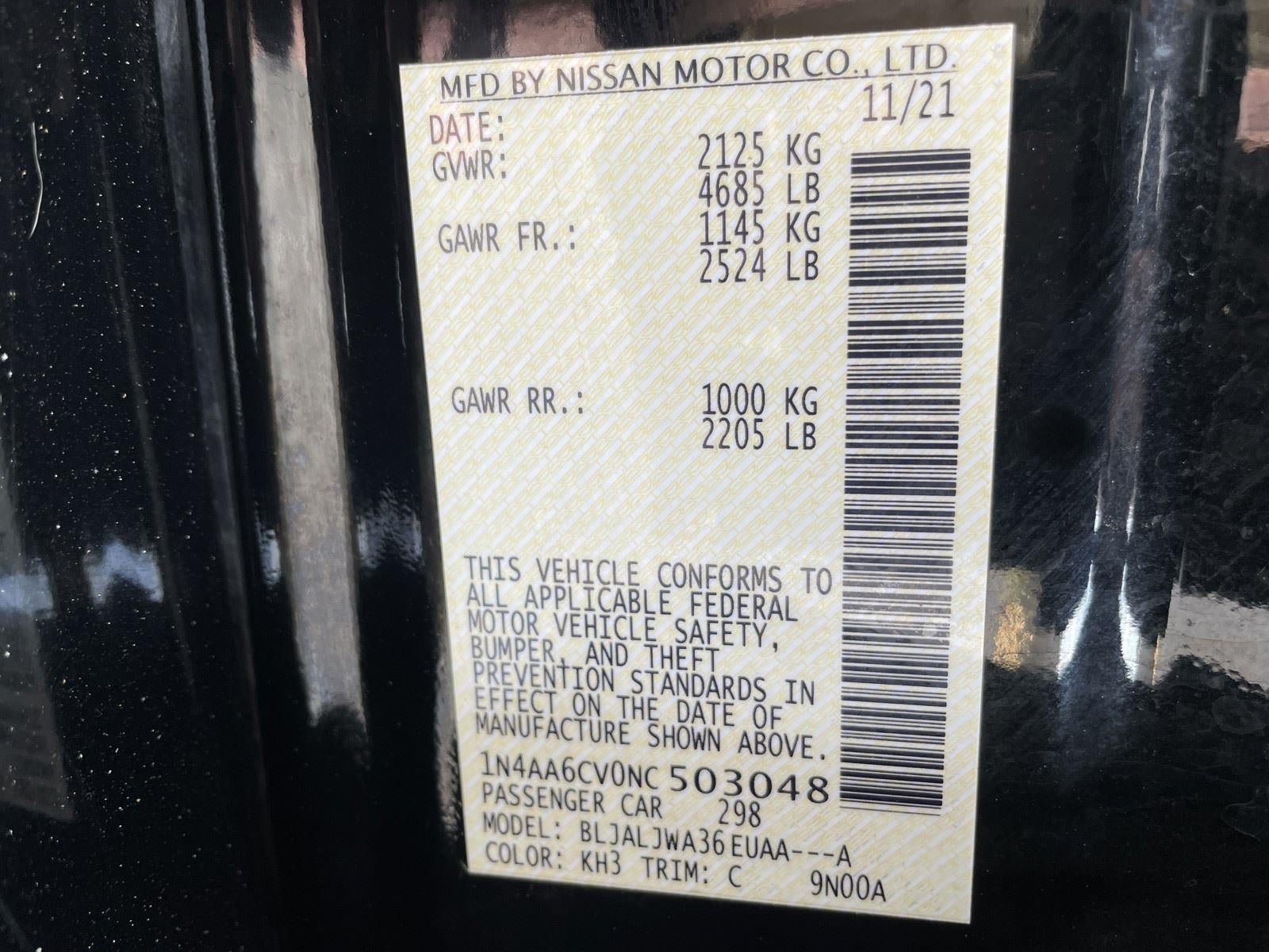 Used 2022 Nissan Maxima SV w/ Floor Mat Group FWD image 11