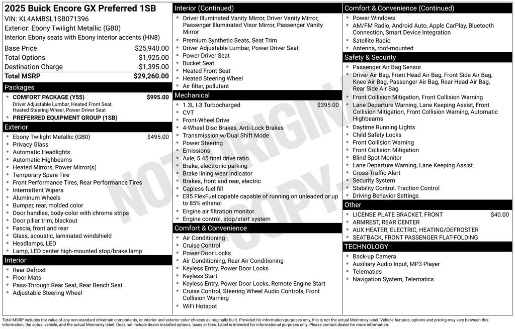 Used 2025 Buick Encore GX Preferred w/ Comfort Package image 37