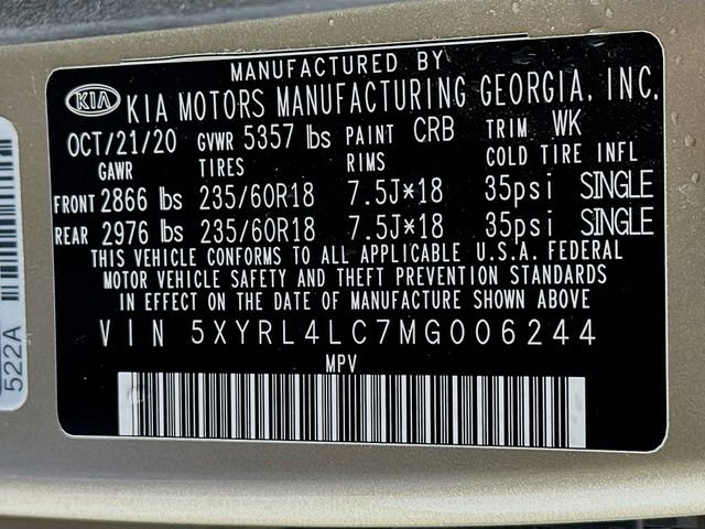 Used 2021 Kia Sorento S w/ Panoramic Sunroof Package image 32