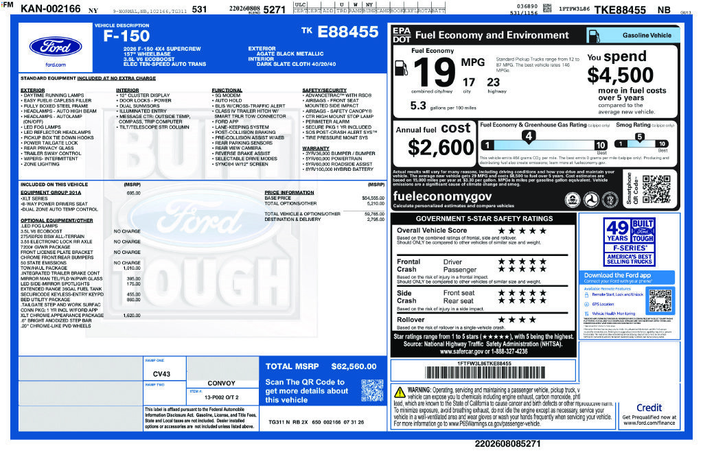 New 2026 Ford F150 XLT w/ XLT Chrome Appearance Package AWD/4WD image 6