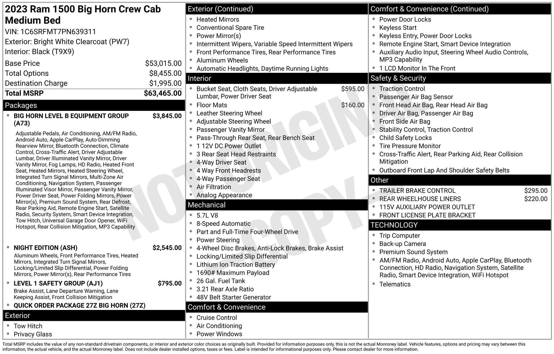 Used 2023 RAM 1500 Big Horn AWD/4WD image 3