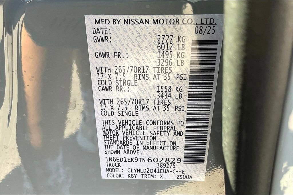 New 2026 Nissan Frontier PRO-4X w/ Pro-4x Convenience Package image 24