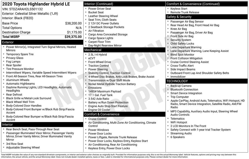 Used 2020 Toyota Highlander LE FWD image 34