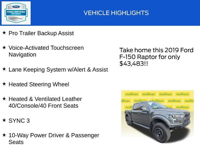 Certified 2019 Ford F150 Raptor w/ Equipment Group 802A Luxury AWD/4WD image 20