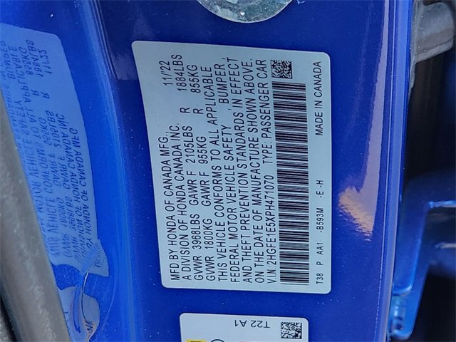 Certified 2023 Honda Civic Si image 21