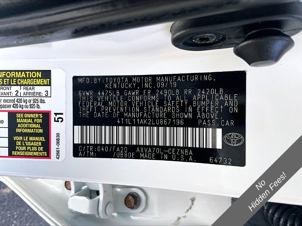 Used 2020 Toyota Camry LE w/ Convenience Package FWD image 29