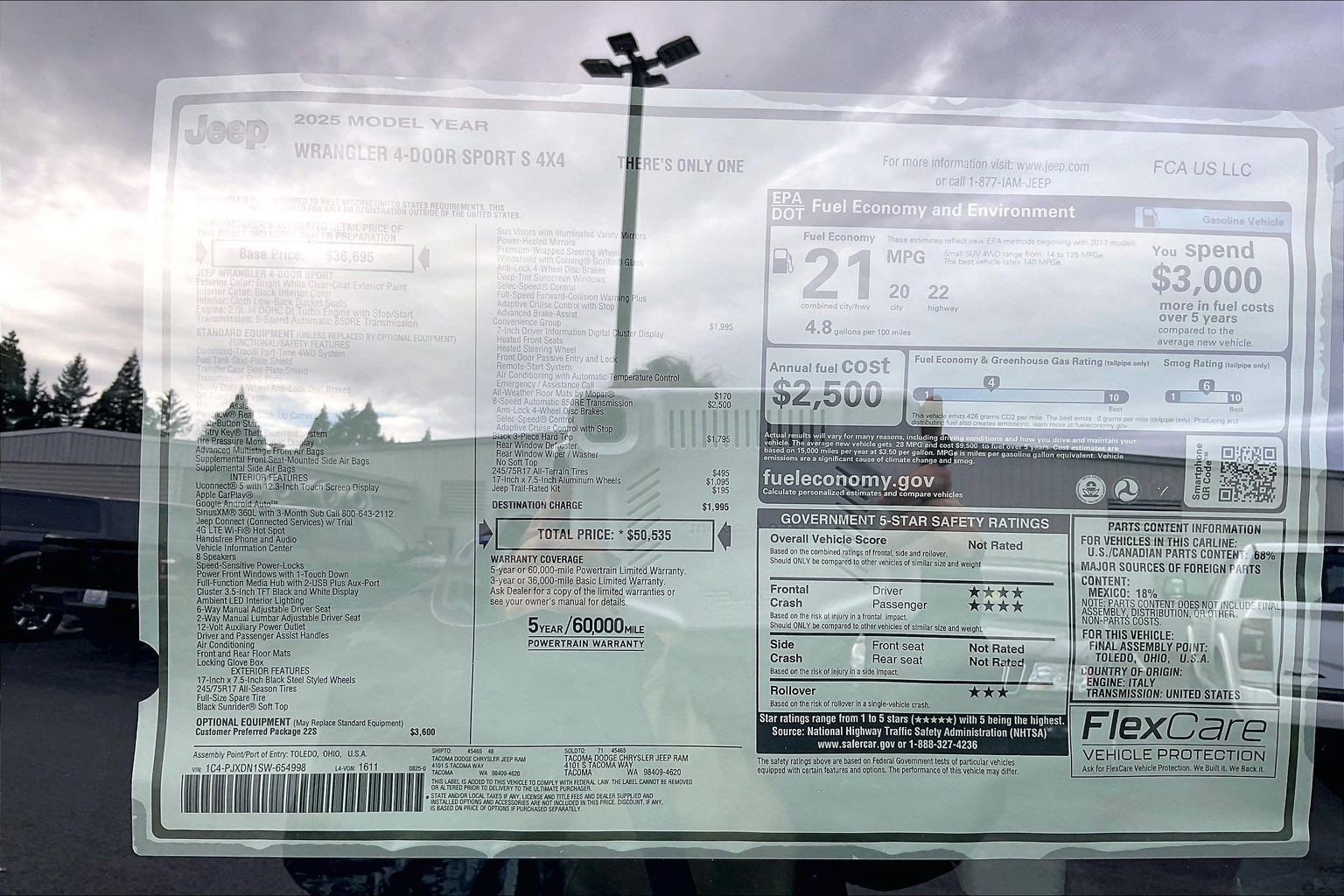 New 2025 Jeep Wrangler Sport S image 15