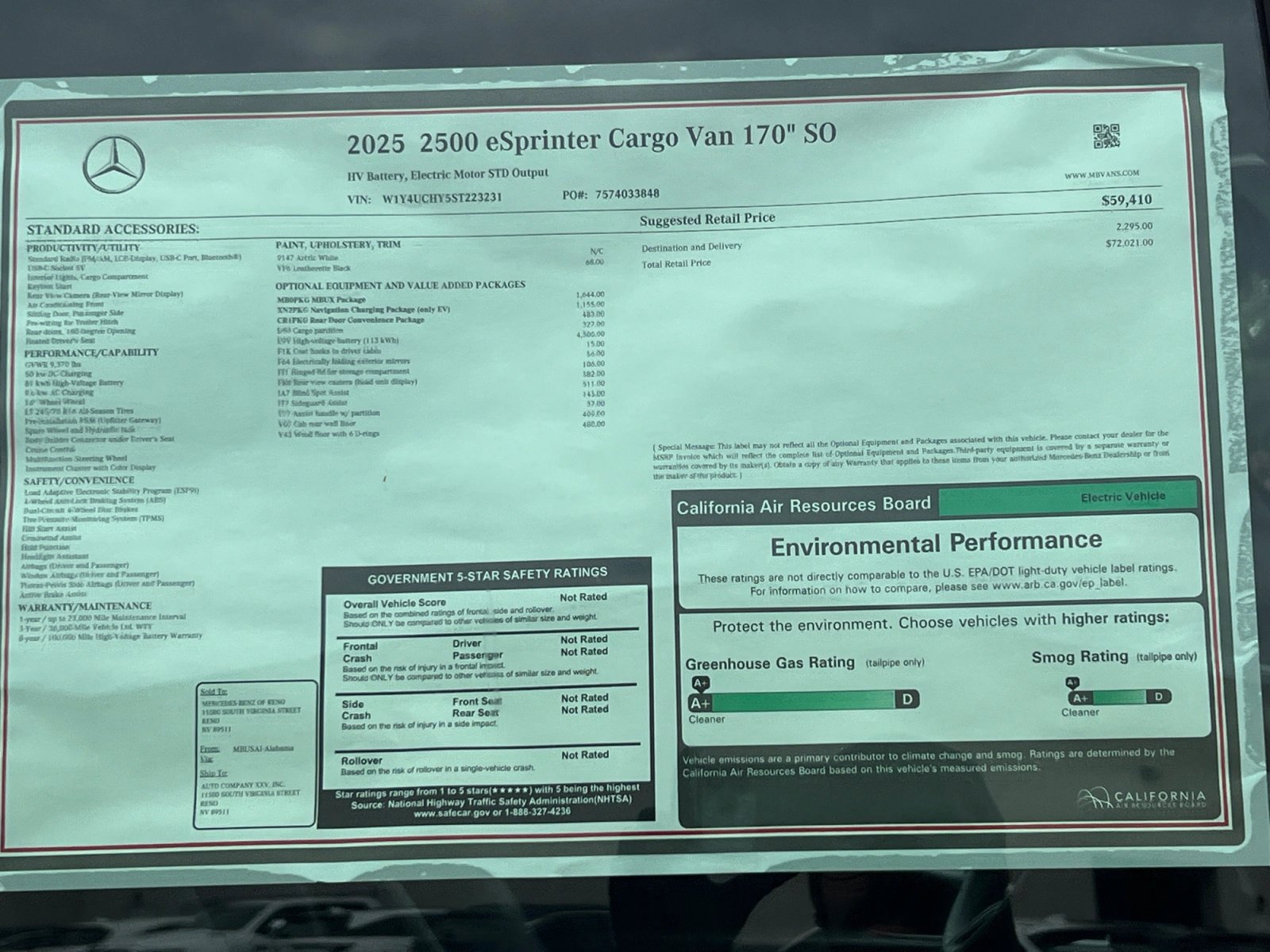 New 2025 Mercedes-Benz eSprinter 170 Cargo image 19