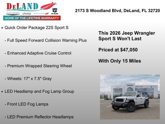 New 2026 Jeep Wrangler Sport S AWD/4WD image 13