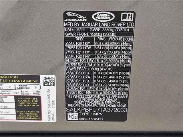 New 2026 Land Rover Range Rover Long Wheelbase SE AWD/4WD image 18