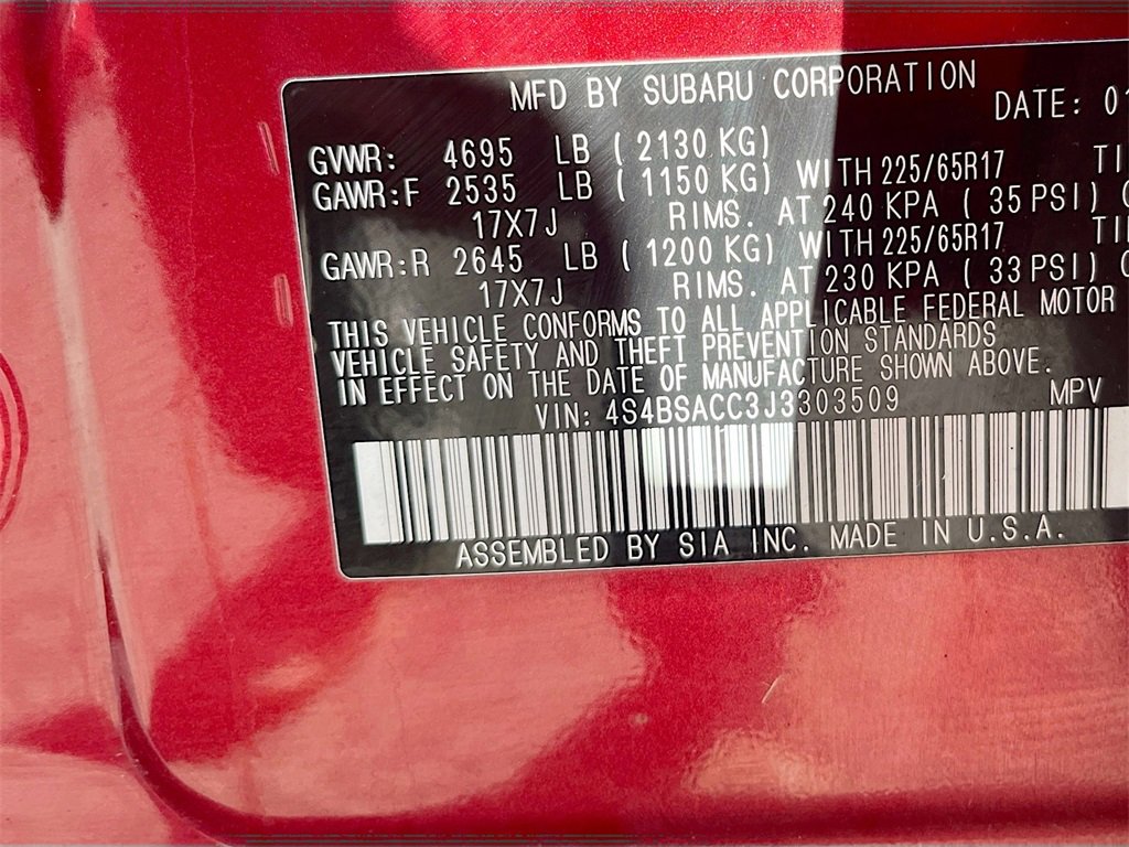 Used 2018 Subaru Outback 2.5i Premium w/ Popular Package #1 image 29