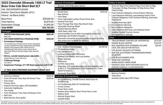 Used 2023 Chevrolet Silverado 1500 LT Trail Boss w/ Protection Package AWD/4WD image 7