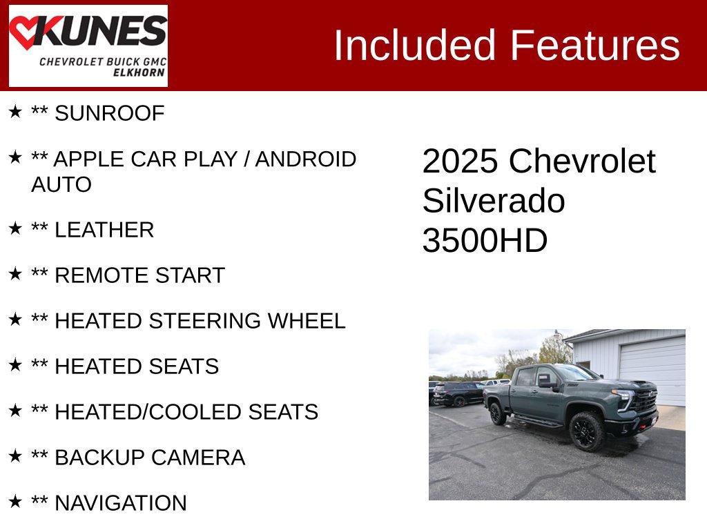 Used 2025 Chevrolet Silverado 3500 LTZ w/ LTZ Plus Package AWD/4WD image 2
