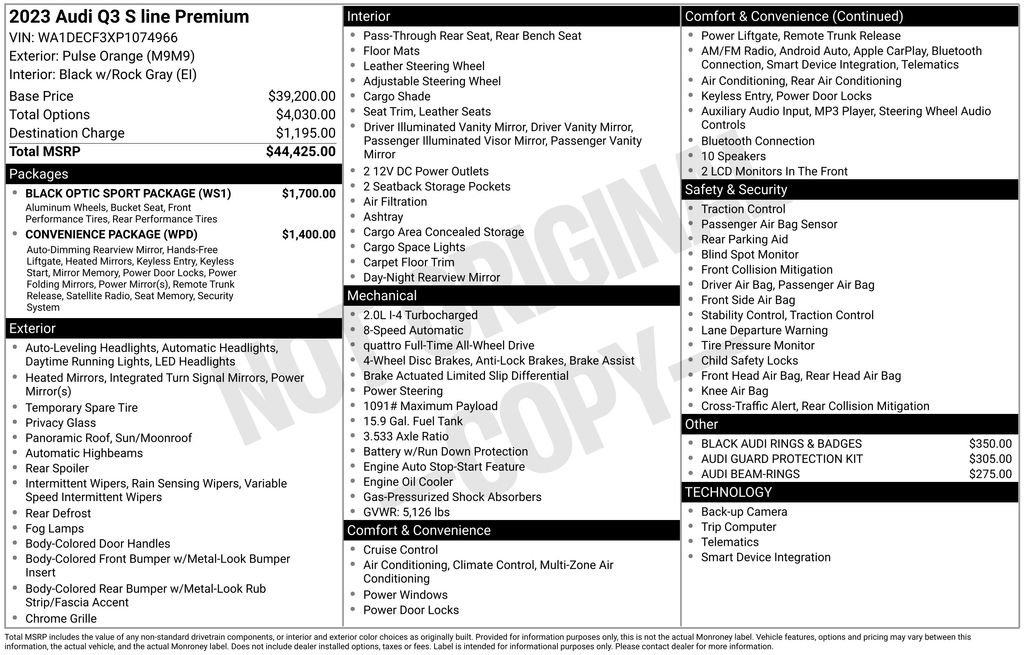 Certified 2023 Audi Q3 2.0T Premium w/ Black Optic Sport Package image 16