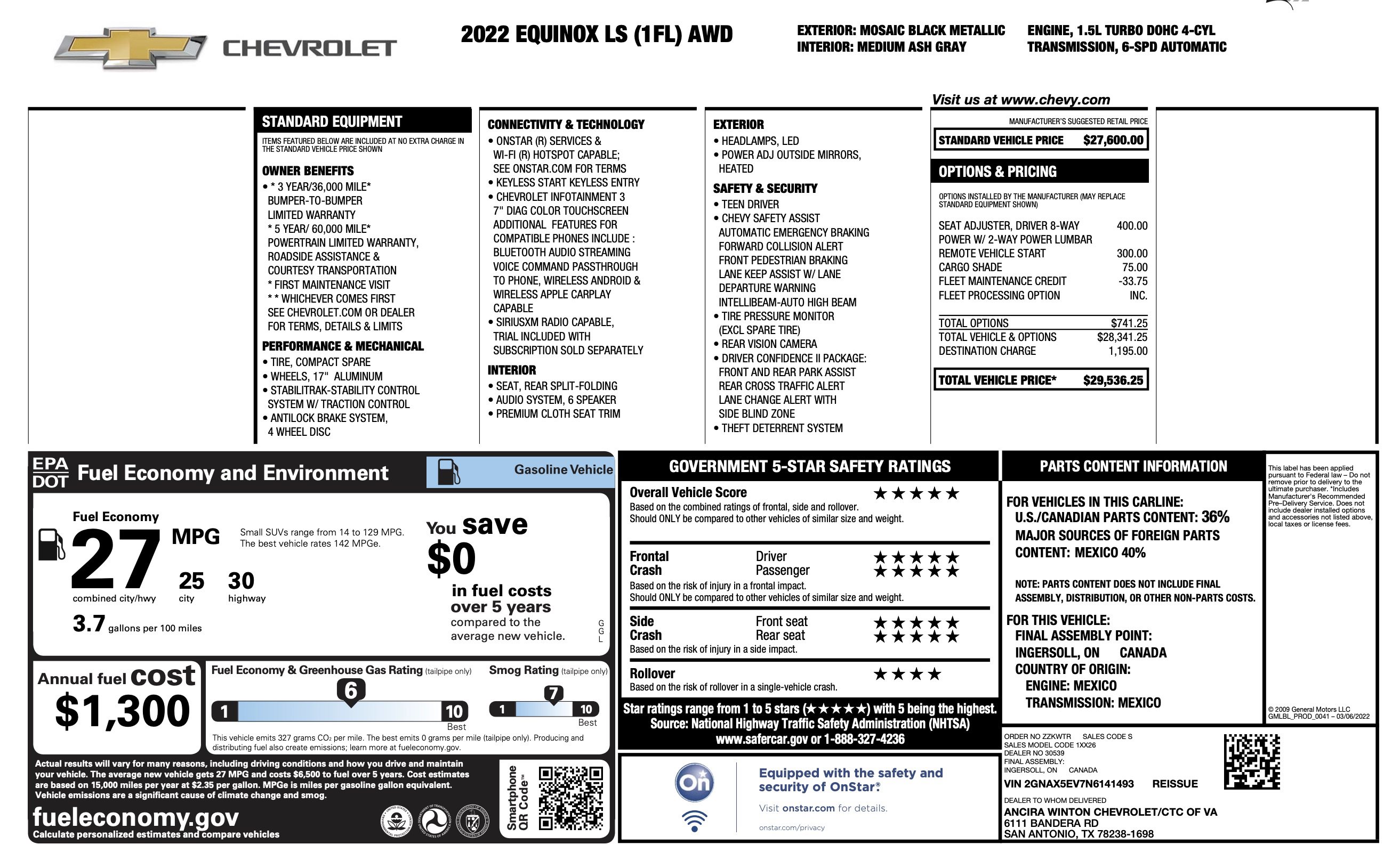 Used 2022 Chevrolet Equinox LS AWD/4WD image 4