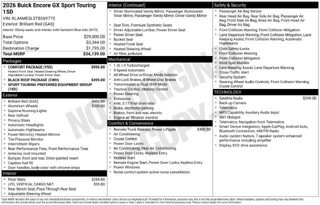 New 2026 Buick Encore GX Sport Touring w/ Comfort Package AWD/4WD image 23