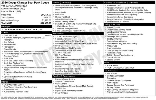 New 2026 Dodge Charger Scat Pack AWD/4WD image 5