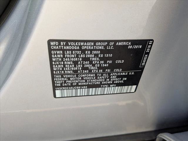 Used 2018 Volkswagen Atlas SE FWD image 14