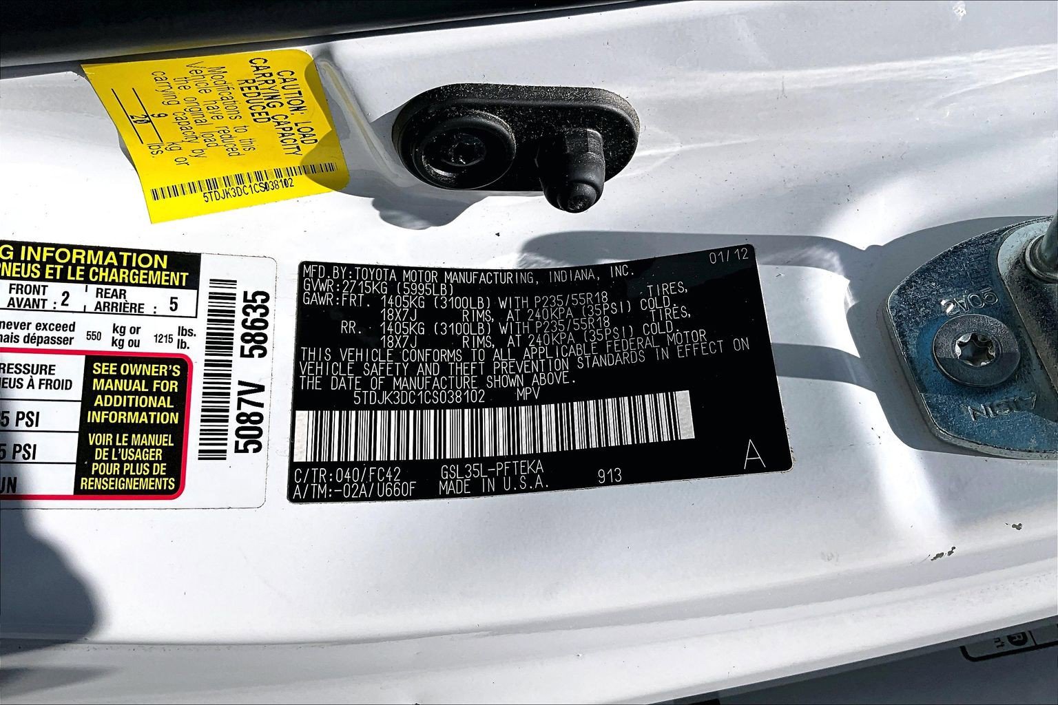 Used 2012 Toyota Sienna LE w/ Towing Pkg AWD/4WD image 35