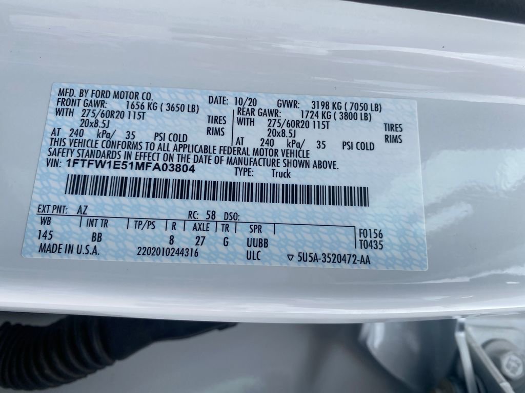 Used 2021 Ford F150 Platinum w/ Equipment Group 701A High AWD/4WD image 17