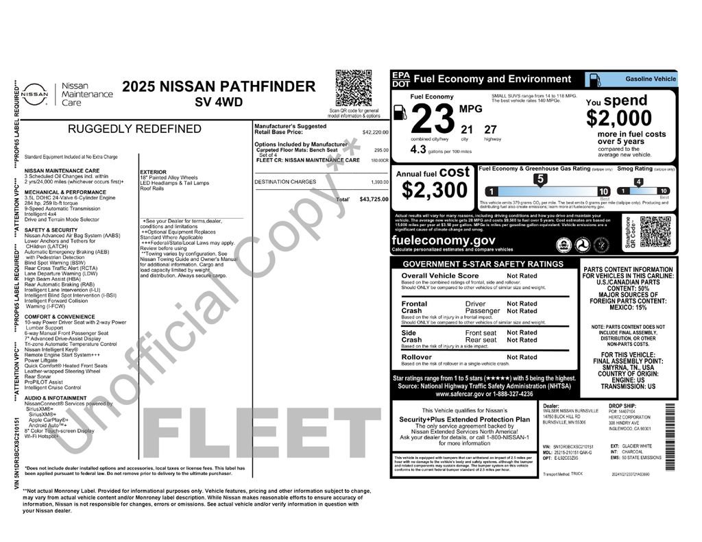 Used 2025 Nissan Pathfinder SV AWD/4WD image 13