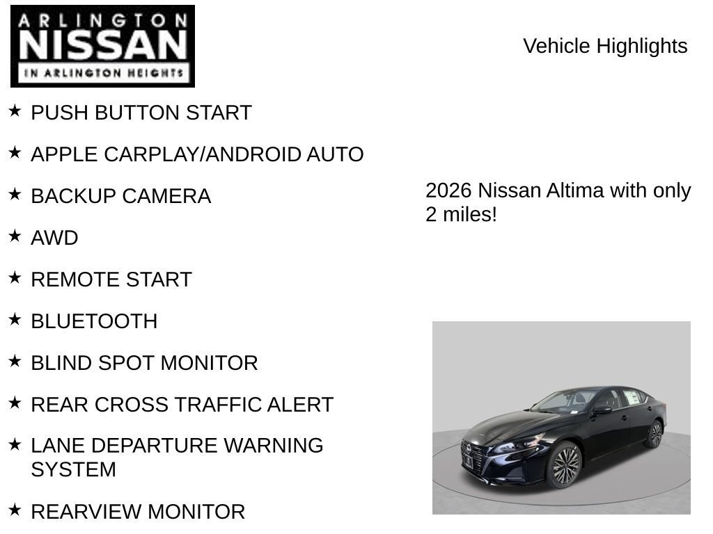 New 2026 Nissan Altima 2.5 SV AWD/4WD image 8