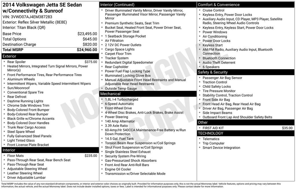 Used 2014 Volkswagen Jetta SE image 3