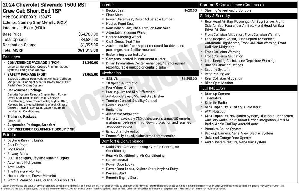 Used 2024 Chevrolet Silverado 1500 RST w/ Convenience Package II AWD/4WD image 17