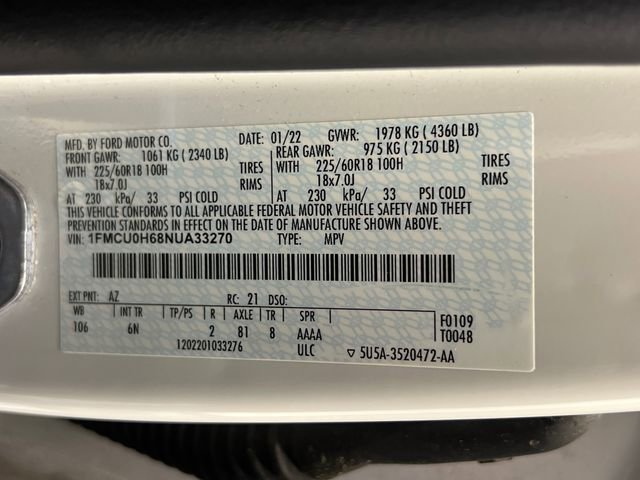 Used 2022 Ford Escape SEL w/ Technology Package image 30